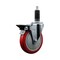 Service Caster 5'' Red Poly Swivel 1-1/8'' Expanding Stem Caster with Brake SCC-EX20S514-PPUB-RED-PLB-118 - alternate 1